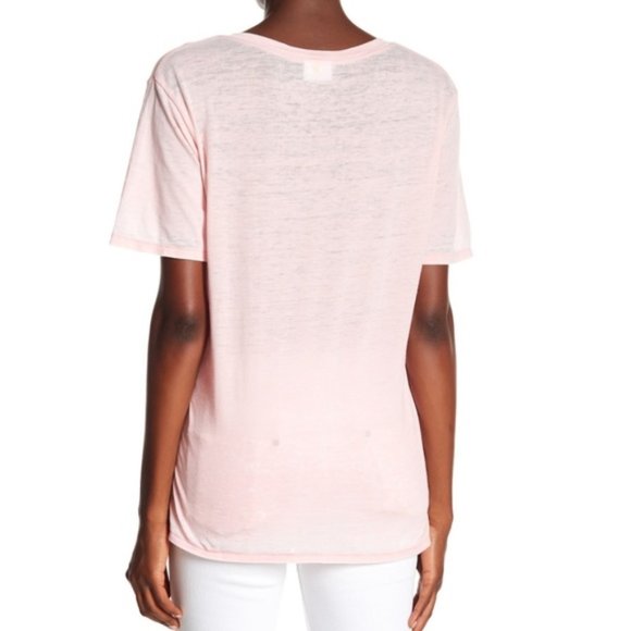 Abound Pink Burnout V-Neck Tee - Picture 6 of 6